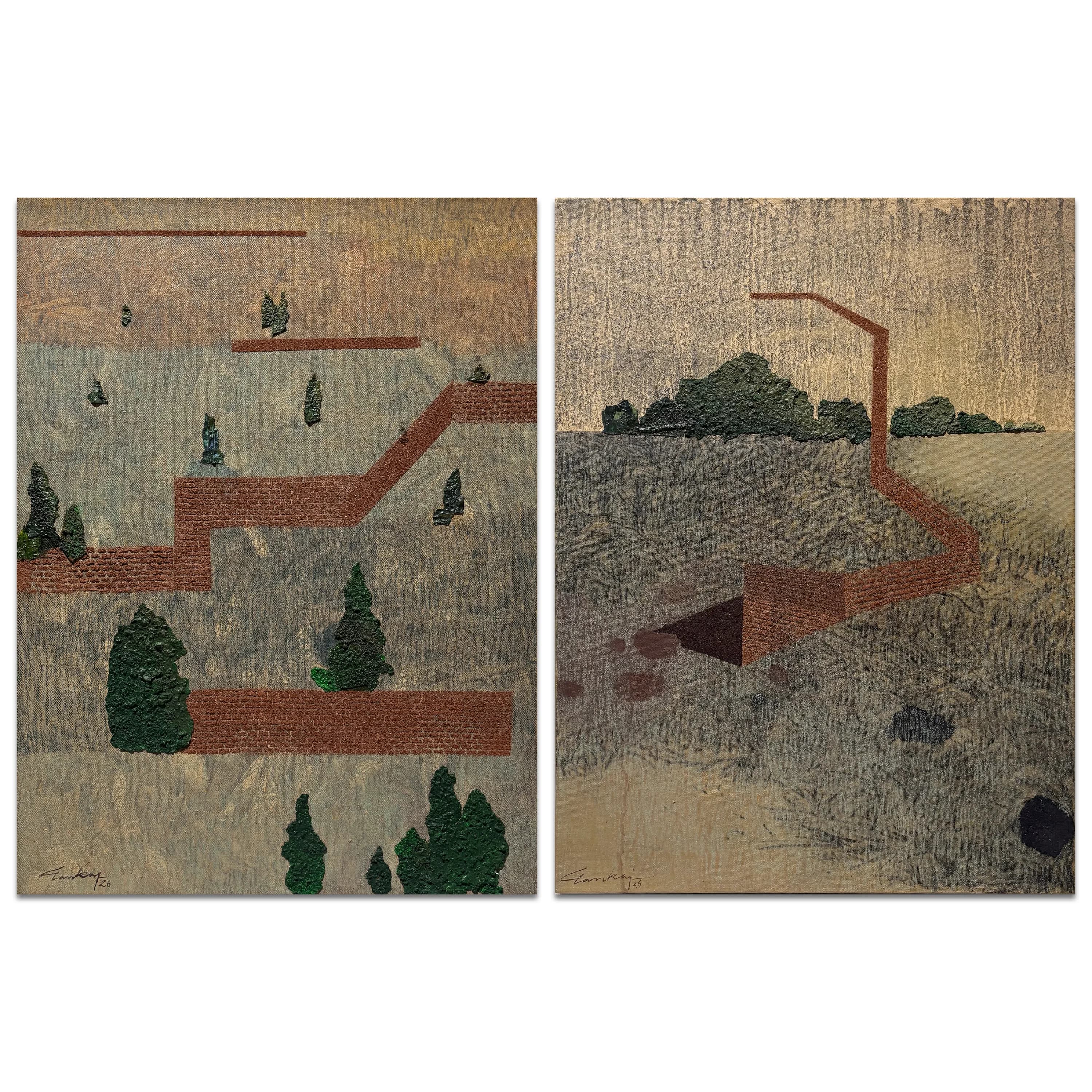 Entangled Landscape (Set of 2)