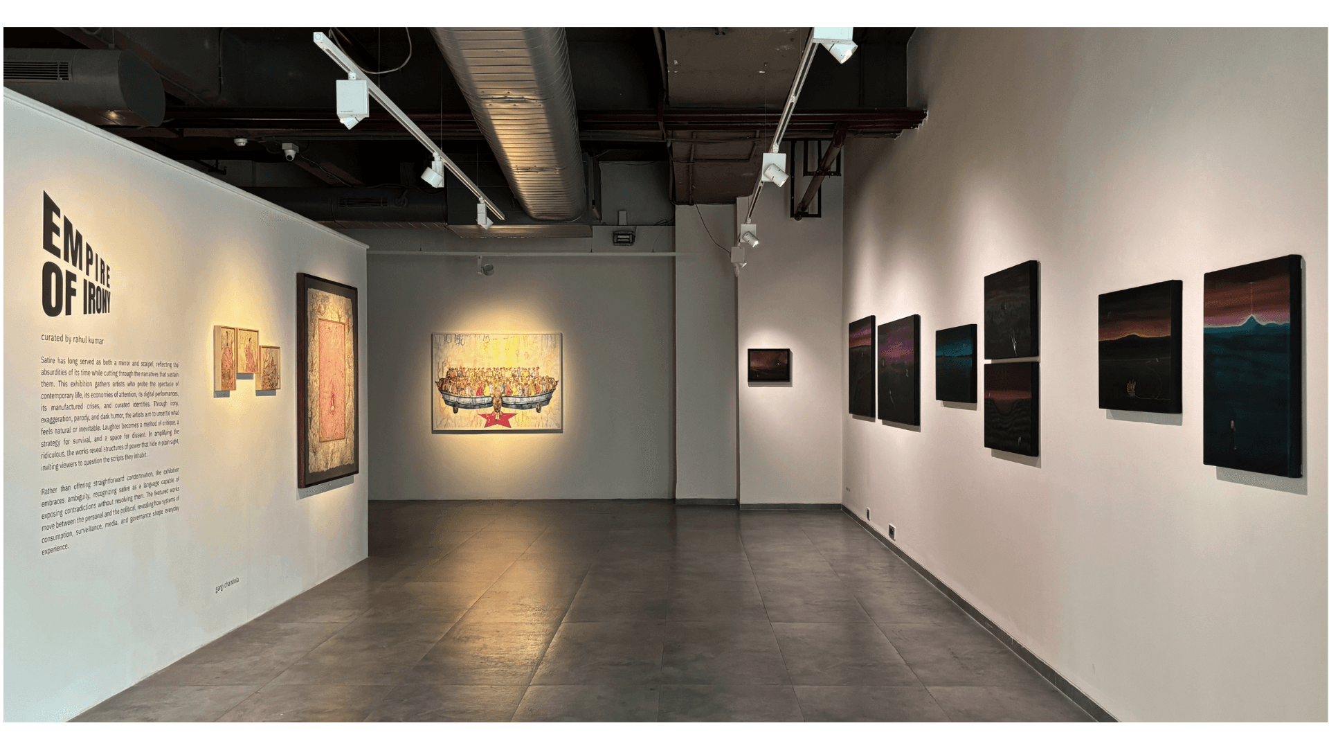 Installation view — Empire of Irony