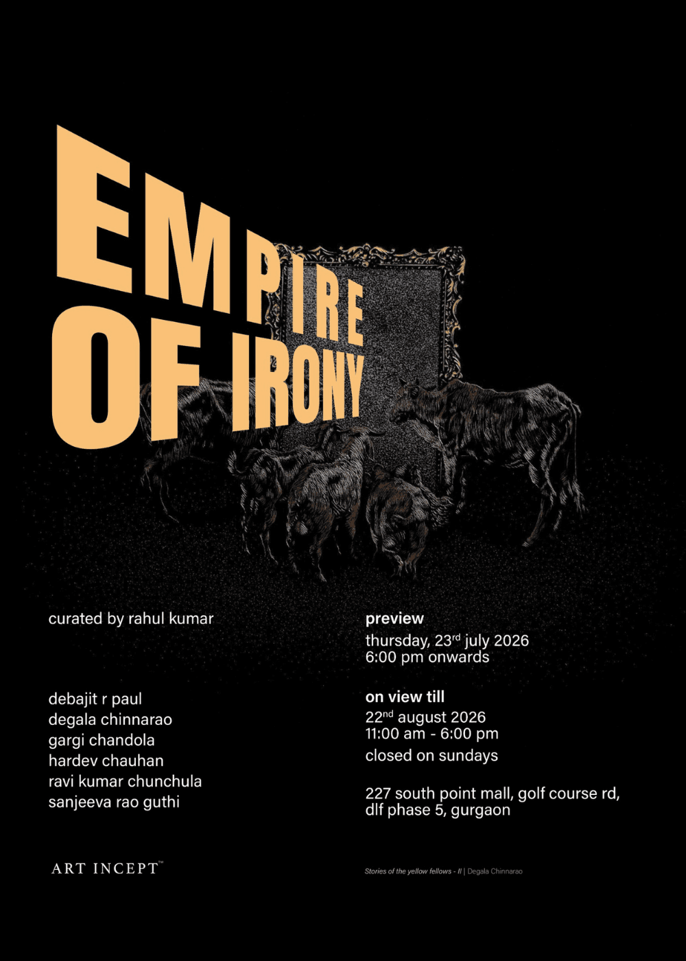 Empire of Irony — exhibition poster