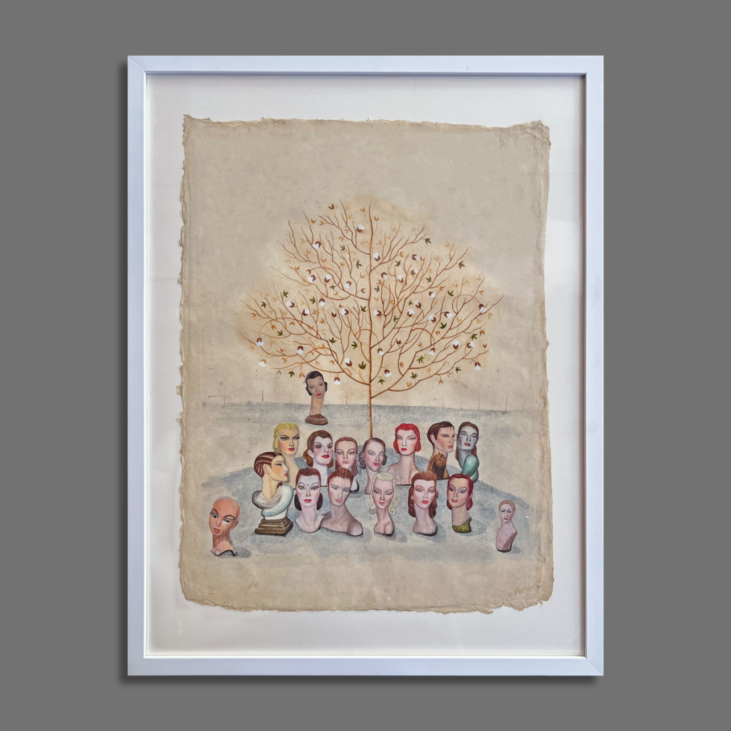 A field of mannequins