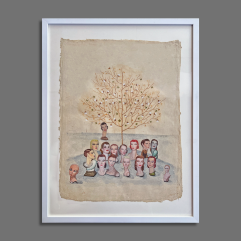 A field of mannequins