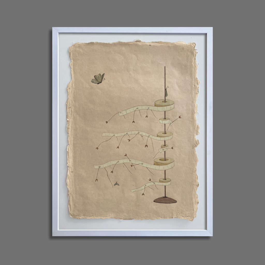 Measuring tape and butterfly